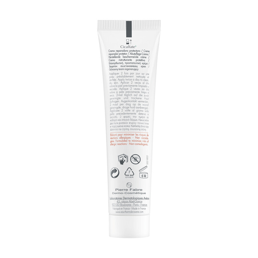 Avene Cicalfate+, regenerierende Schutzcreme für die ganze Familie, empfindliche und gereizte Haut, 40 ml