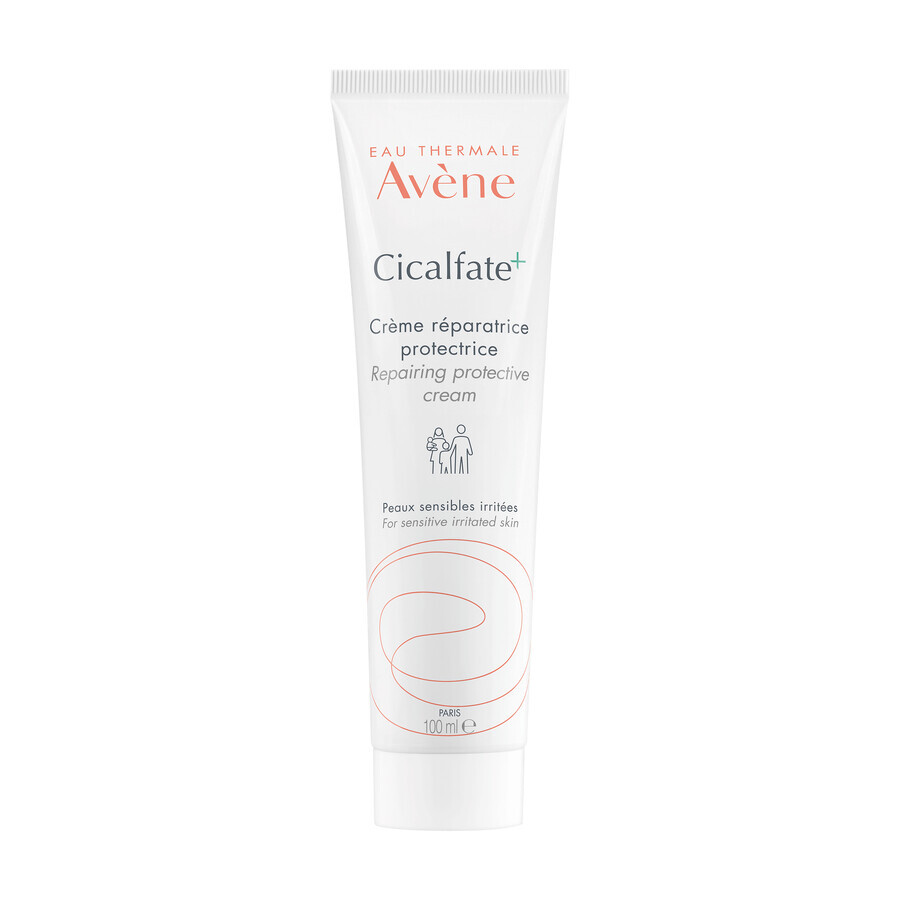 Avene Cicalfate+, crema protettiva rigenerante per tutta la famiglia, pelle sensibile e irritata, 100 ml