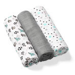 BabyOno, natural organic bamboo fiber diapers, 397/02, gray, 3 pcs