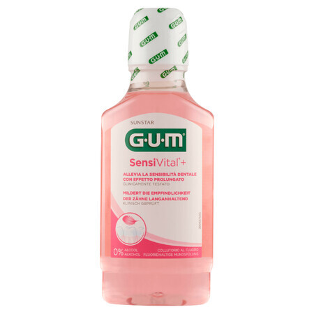 Sunstar Gum SensiVital+, Mundspülung zur Reduzierung der Zahnempfindlichkeit, 300 ml