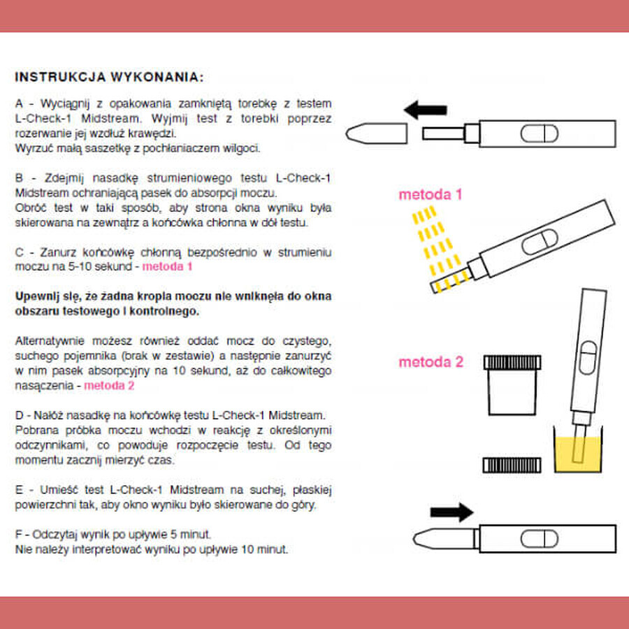 Ovulation test L-Check-1 Midstream, 1 pack (5 tests)