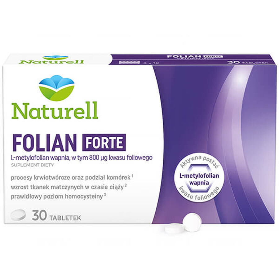 Naturell Folian Forte, acido folico 800 µg, 30 compresse