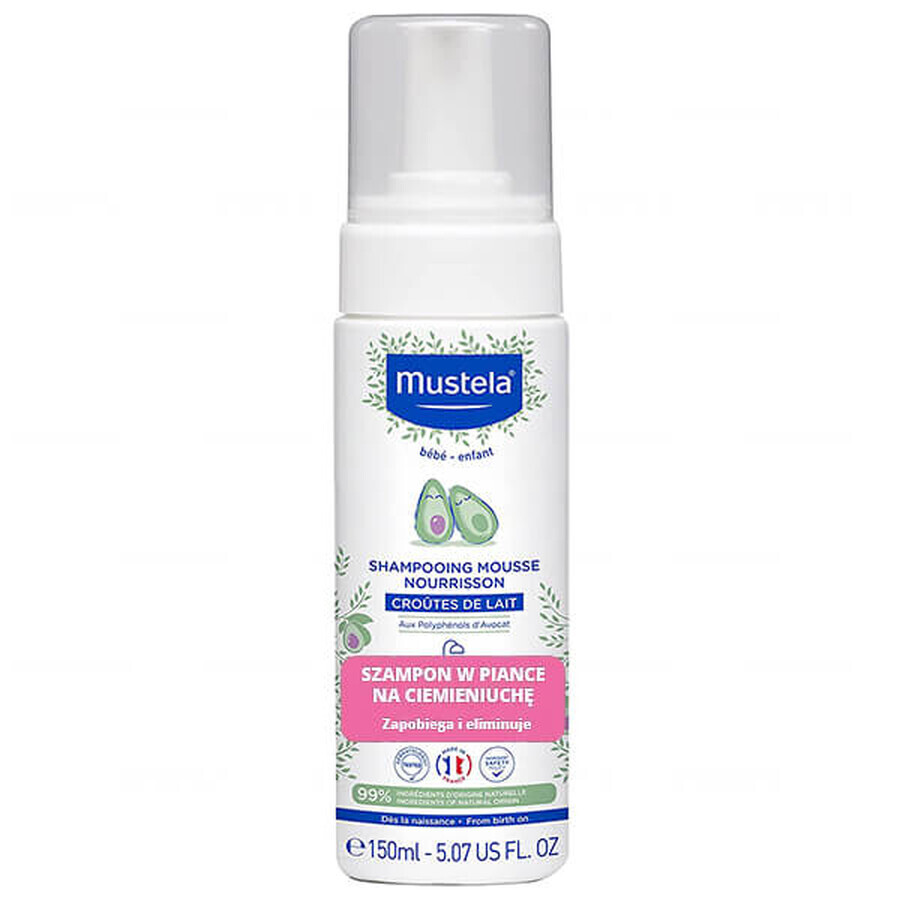 Mustela Bebe Enfant, schäumendes Shampoo für Babyschuppen, 150 ml