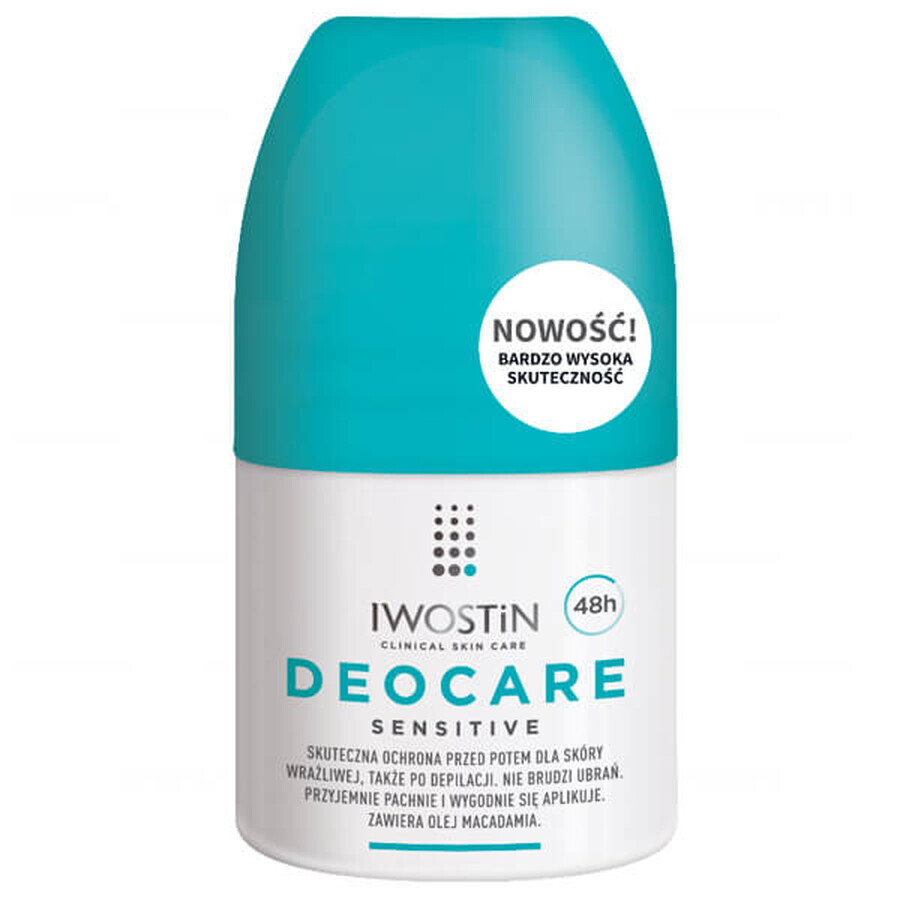 Iwostin Deocare Sensitive, Antitranspirant für empfindliche Haut, Roll-on, 50 ml