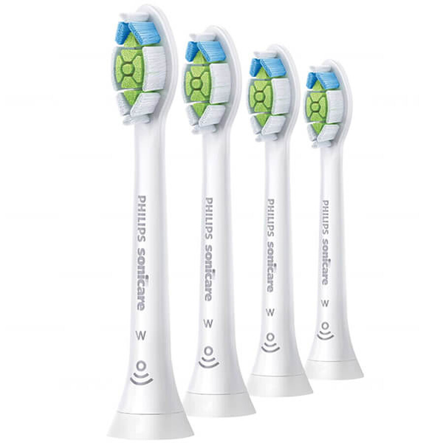 Philips Sonicare W2 Optimal White Sonic Toothbrush Replacement Tips, HX6064/10, White, 4 Pieces