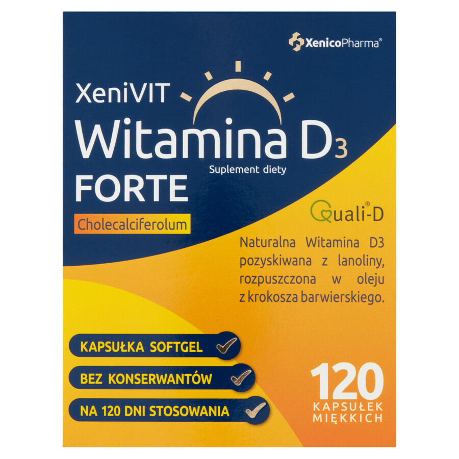 XeniVit Vitamina D3 4000 UI Forte, 120 capsule CONFEZIONE DEPOSITATA