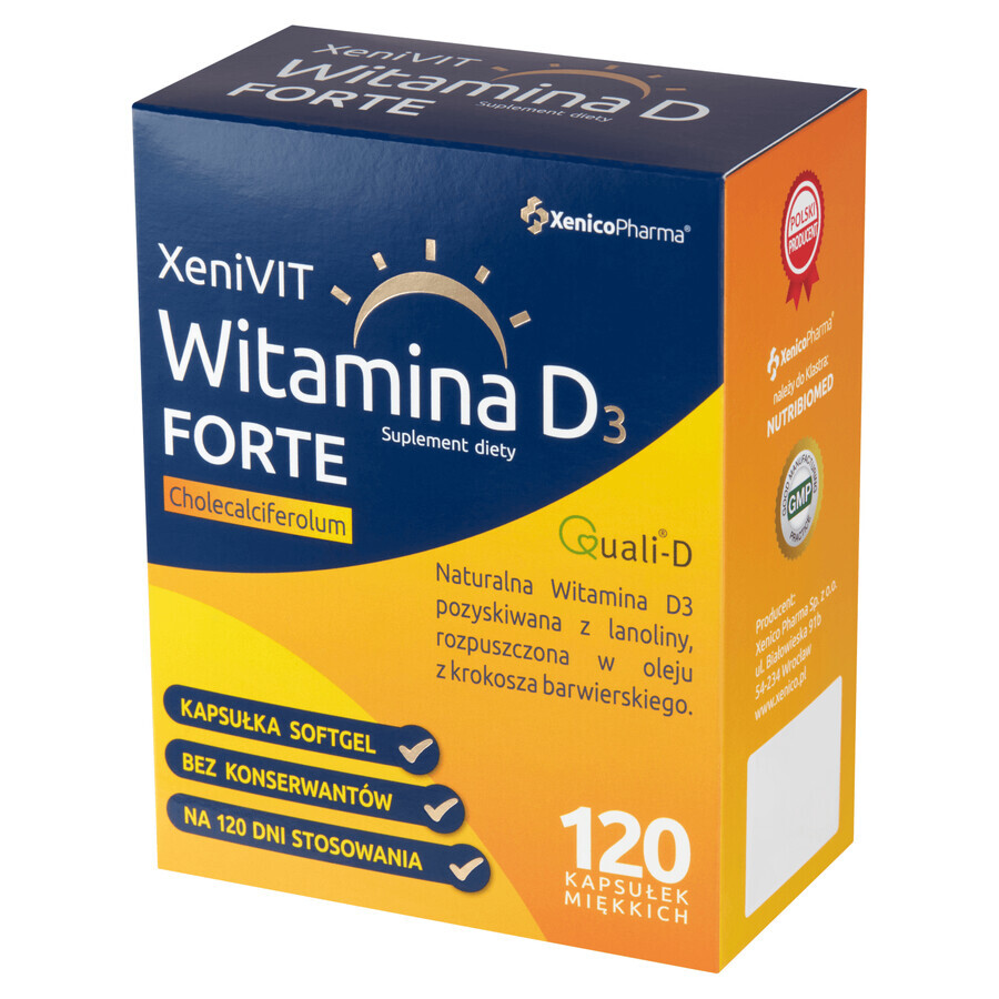 XeniVit Vitamina D3 4000 UI Forte, 120 capsule CONFEZIONE DEPOSITATA