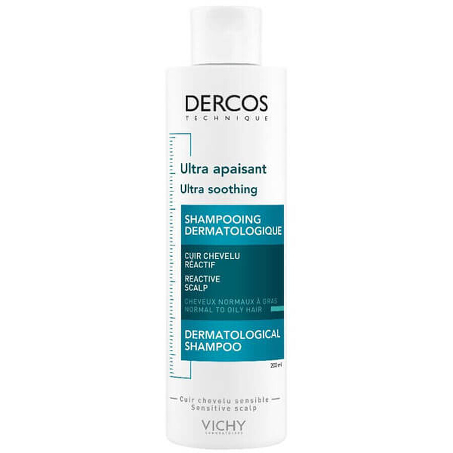 Vichy Dercos Ultra Soothing, ultra soothing shampoo, normal and oily hair, 200 ml