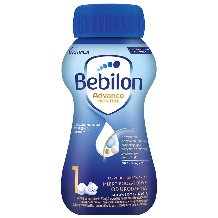 Bebilon Advance Pronutra 1, trinkfertige Säuglingsmilch, ab Geburt, 200 ml