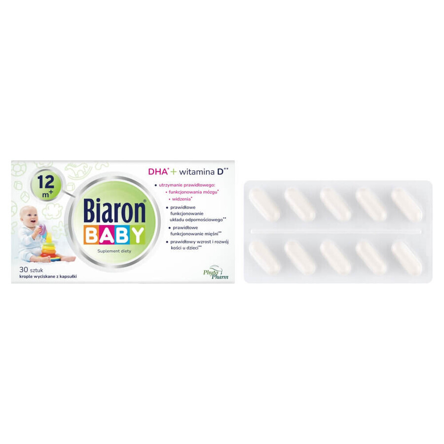 Biaron Baby 12m+, for children over 12 months, 30 twist-off capsules