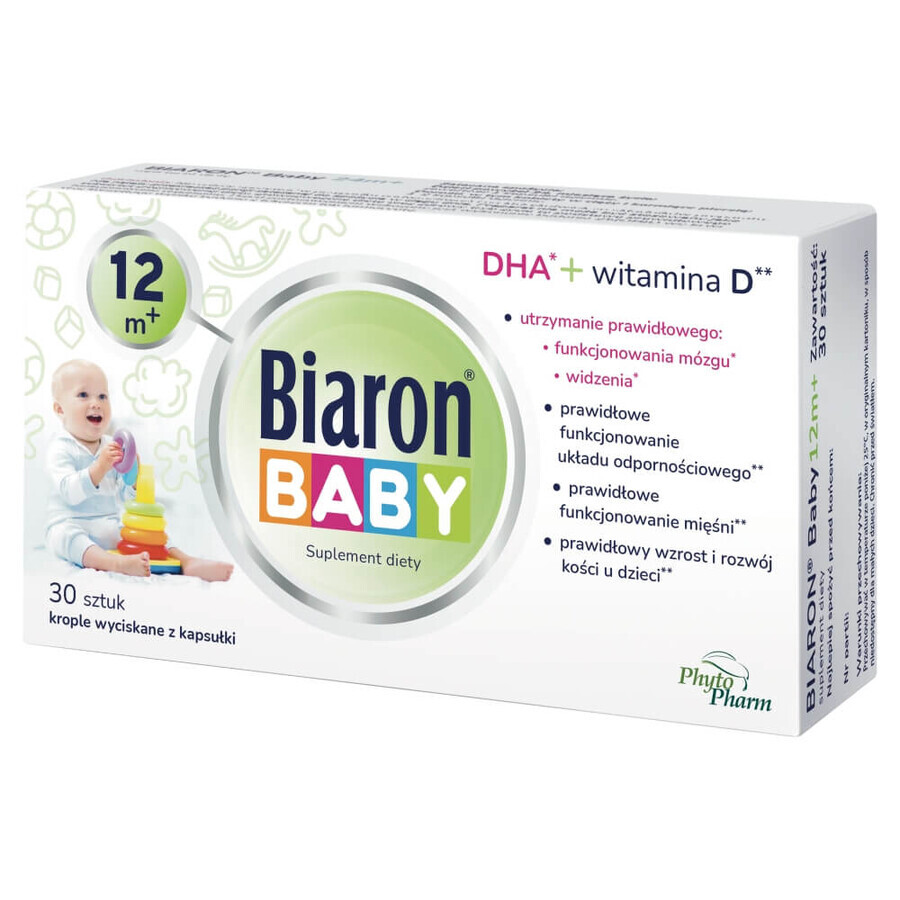 Biaron Baby 12m+, for children over 12 months, 30 twist-off capsules