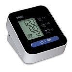 Braun ExactFit 1 BUA5000, automatische bovenarm bloeddrukmeter met manchet van 22-42 cm, zwart en wit