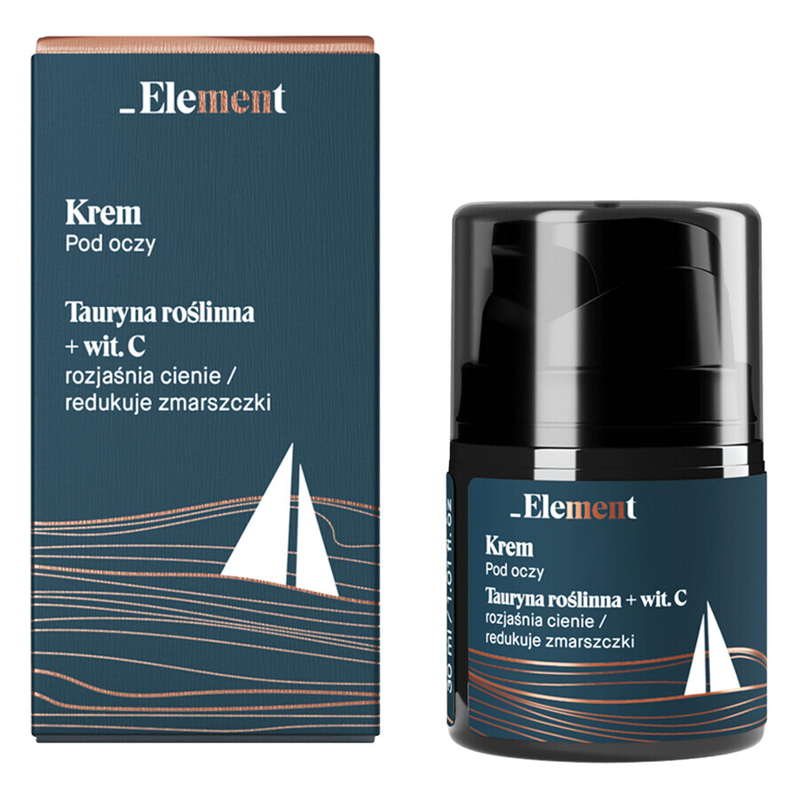 Element Men, aufhellende, reduzierende Augencreme, pflanzliches Taurin + Vitamin C, 30 ml