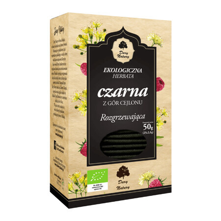 Dary Natury Ceai negru, organic, Încălzire, 2 g x 25 pliculețe