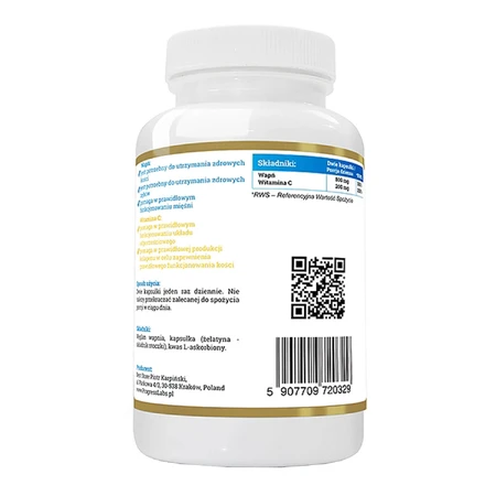 Progress Labs Calcium 800 mg + Vitamin C 200 mg, 120 Kapseln