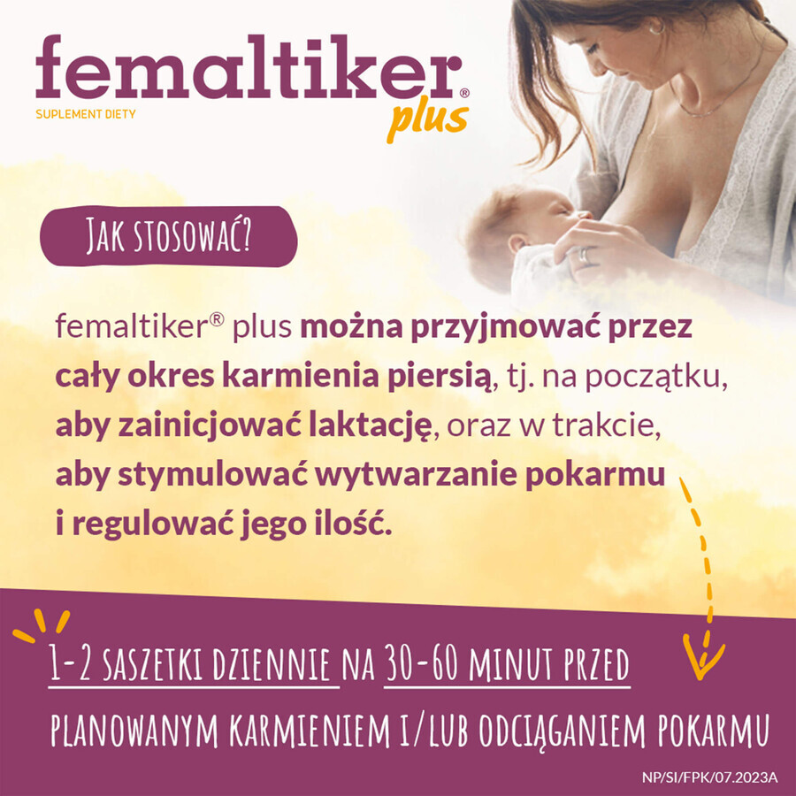 Femaltiker Plus, goût caramel, 12 sachets