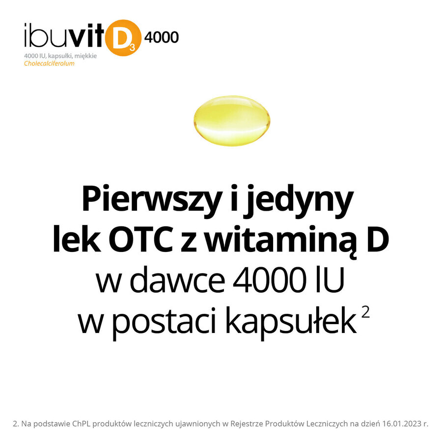 Ibuvit D3 4000 IE, 30 capsules