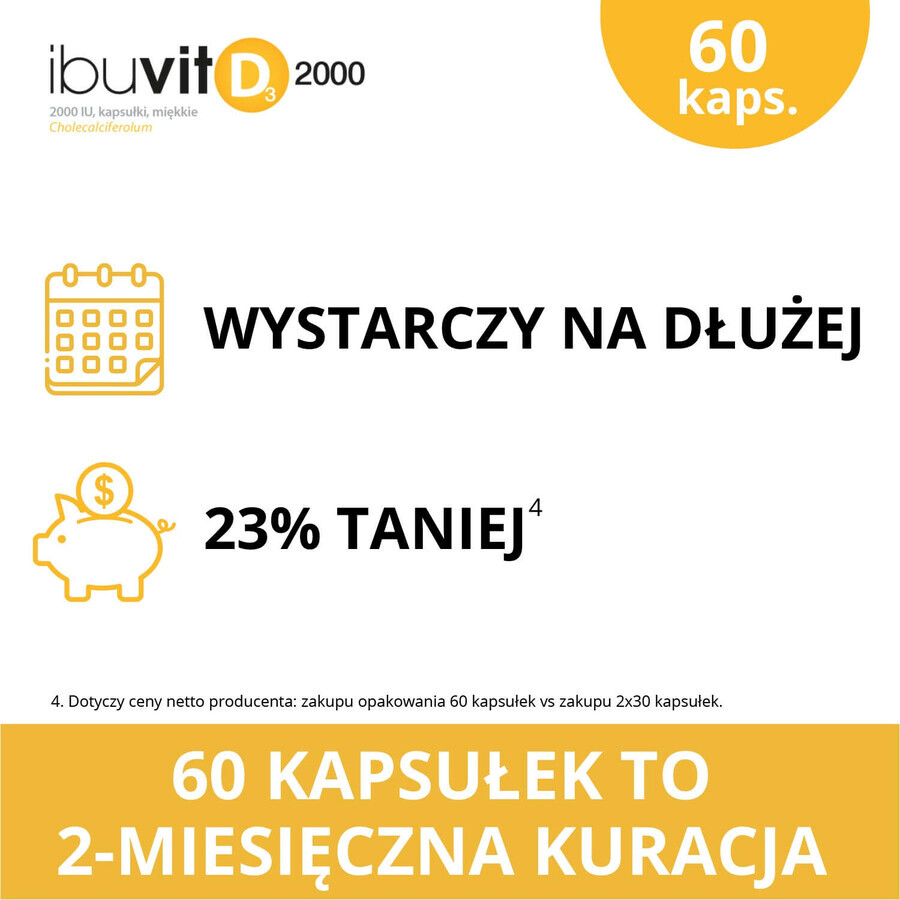 Ibuvit D3 2000 IU, 60 capsules