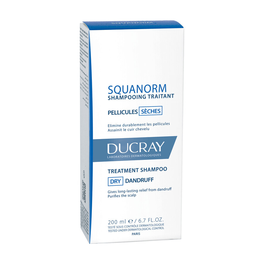 Ducray Squanorm, Anti-Schuppen-Shampoo, trockene Schuppen 200 ml