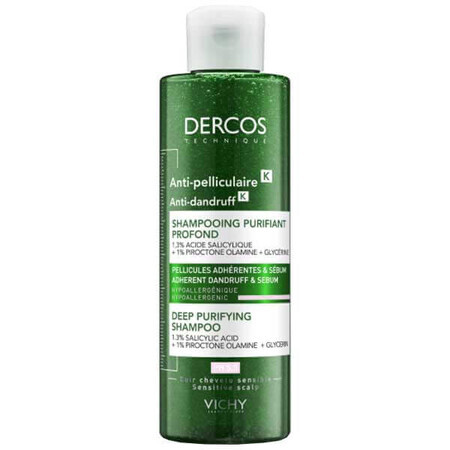 Vichy Dercos Anti Dandruff K, Anti-Schuppen-Shampoo, Tiefenreinigung, 250 ml