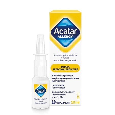 Acatar Allergy 1 mg/ml, nasal spray, solution, 10 ml