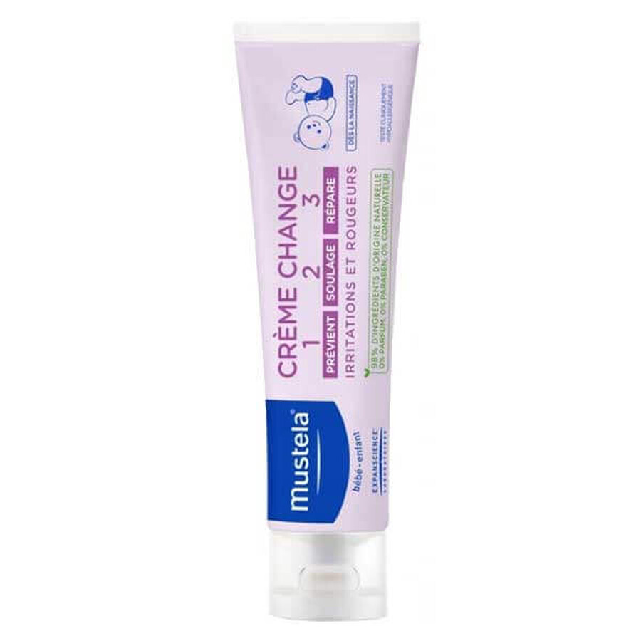 Mustela Bebe Enfant My Baby Bag set, wasgel, 200 ml + gezichtscrème, 40 ml + luiercrème, 50 ml + vochtige doekjes, 25 stuks