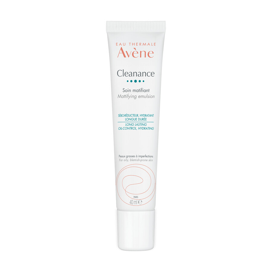 Avène Cleanance, émulsion matifiante pour le visage, peaux grasses et acnéiques, 40 ml