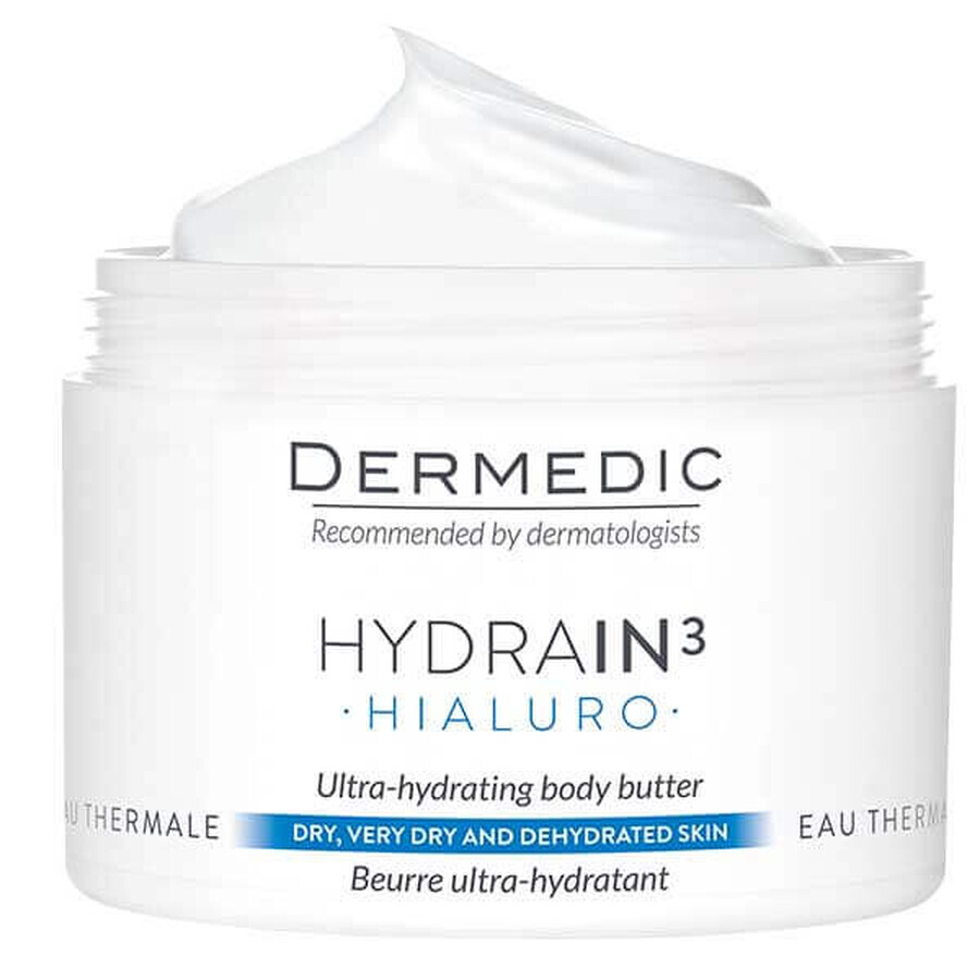 Dermedic Hydrain 3 Hialuro, ultra-feuchtigkeitsspendende Körperbutter, 225 ml