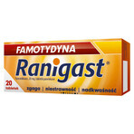 Famotidina Ranigast 20 mg, 20 compresse rivestite con film