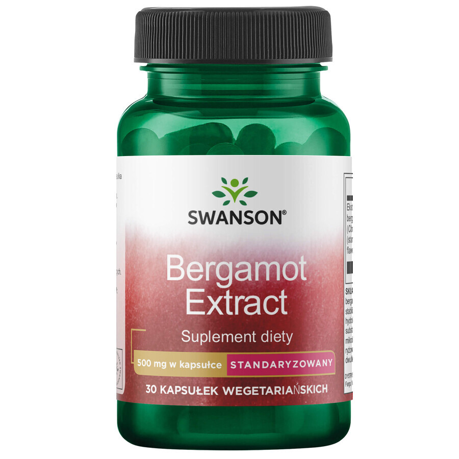 Swanson Extract de bergamotă, bergamotă portocalie, 30 capsule vegetariene