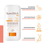 Avène SunStick KA, stick protecteur pour le visage et le corps, SPF 50+, 20 g