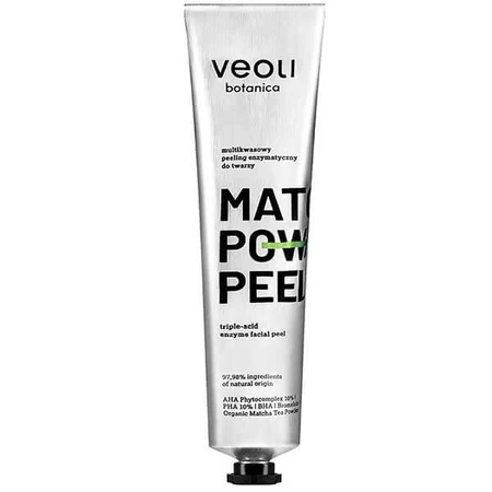 Veoli Botanica Matcha Power Peel, enzymatisches Gesichtspeeling, Multi-Säure, 75 ml