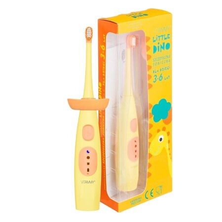 Vitammy Little Dino Children's Sonic Toothbrush, Yellow, From 3 Years, 1 Pc