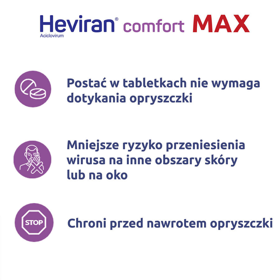 Heviran Comfort Max 400 mg, 30 tablets