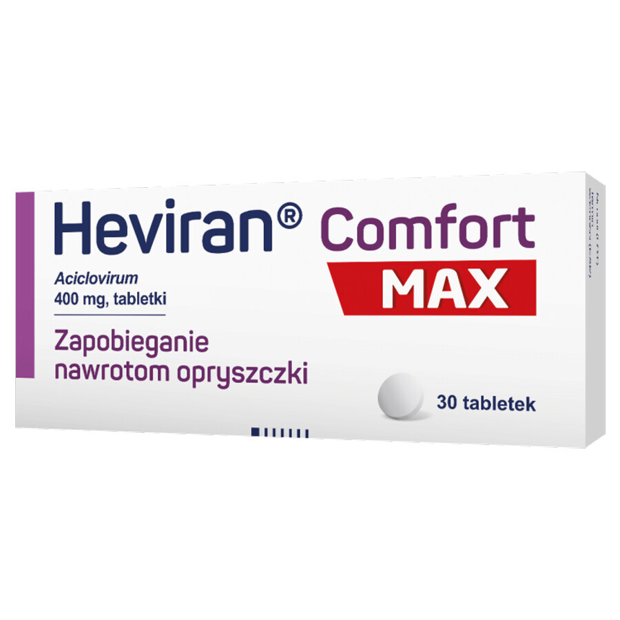 Heviran Comfort Max 400 mg, 30 tablets