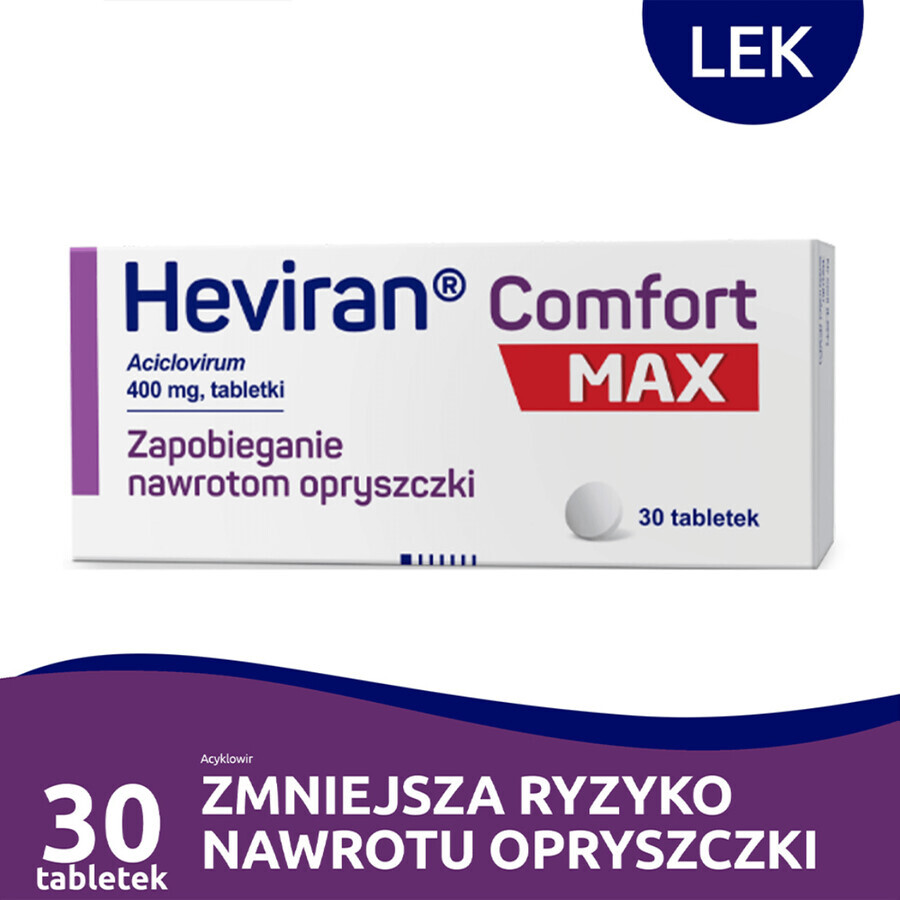 Heviran Comfort Max 400 mg, 30 tablets