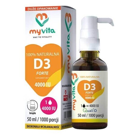 MyVita Natural D3 Forte, Vitamin D 4000 IU, Tropfen 50 ml