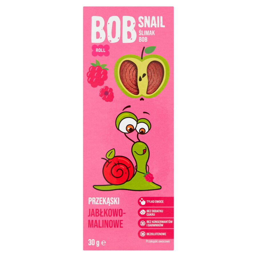 Bob Snail Roll Fruchtsnack, Apfel, Himbeere, 30 g