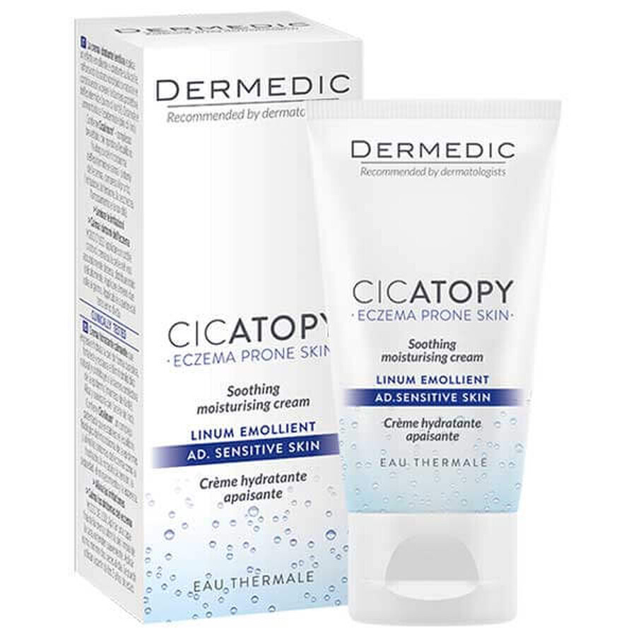 Dermedic Cicatopy, crema facial calmante, hidratante, piel seca y atópica, 50 ml