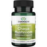 Swanson spectru complet de ciuperci Chaga, 60 capsule