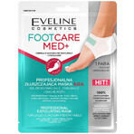 Eveline Cosmetics Fußpflege Med+, professionelle Peeling-Maske S.O.S. für schwielige, verhornte und trockene Fersen, 1 Paar