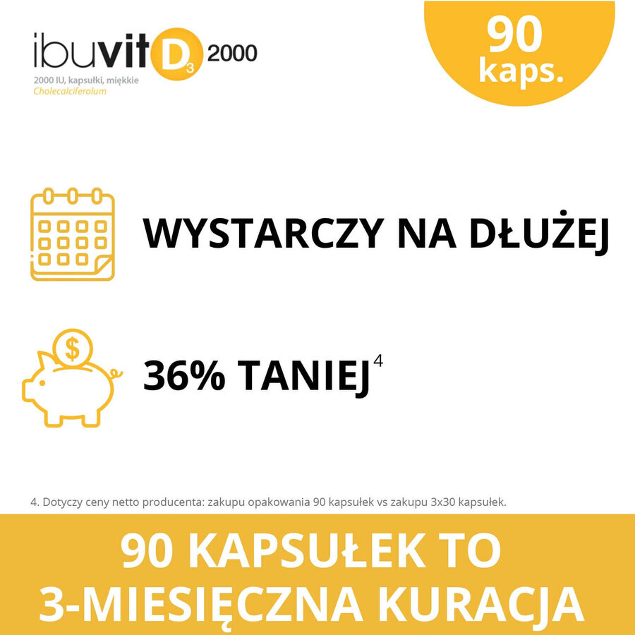 Ibuvit D3 2000 UI, 90 gélules