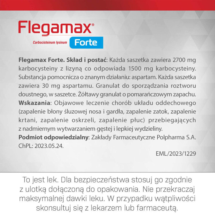 Flegamax Forte 2.7g, 6 sachets