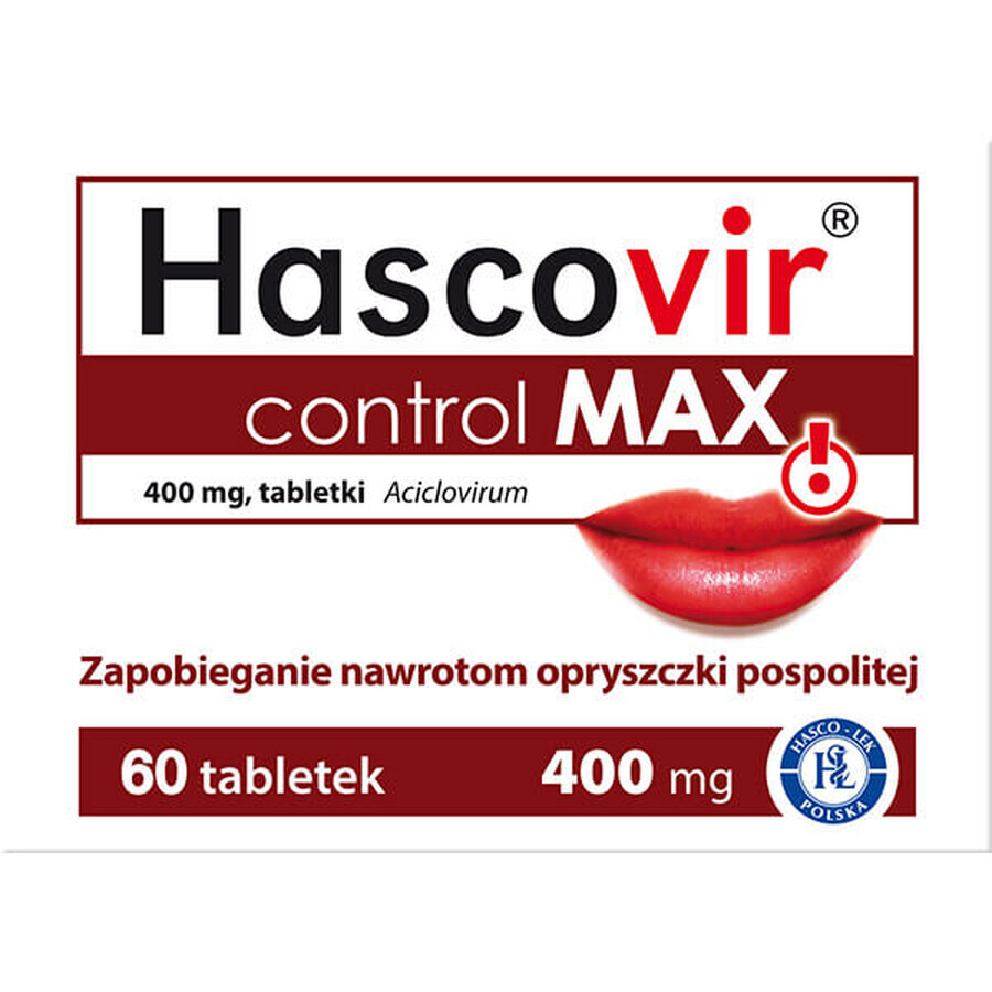 Hascovir control MAX 400 mg, 60 tablets