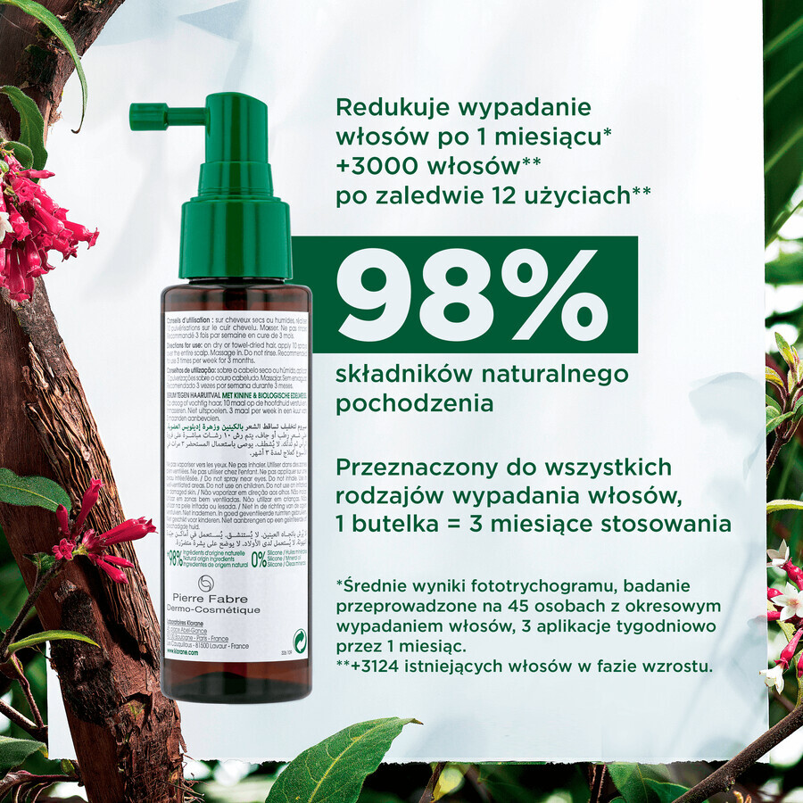 Klorane, Serum gegen Haarausfall mit Chinin und Bio-Edelweiss, 100 ml 