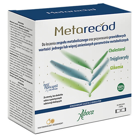 Metarecod, granule pentru soluție orală, aromă de portocale-piersici, 40 plicuri