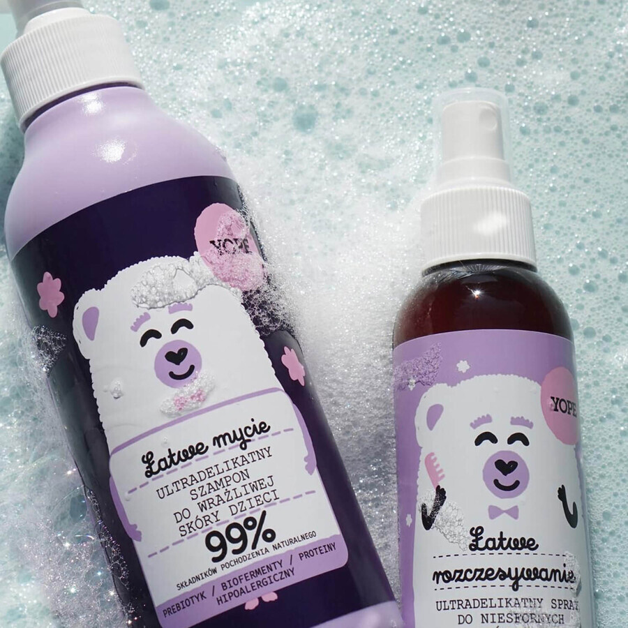 Yope Easy Wash, ultra-mildes Shampoo für empfindliche Kopfhaut, für Kinder ab 3 Jahren, 300 ml