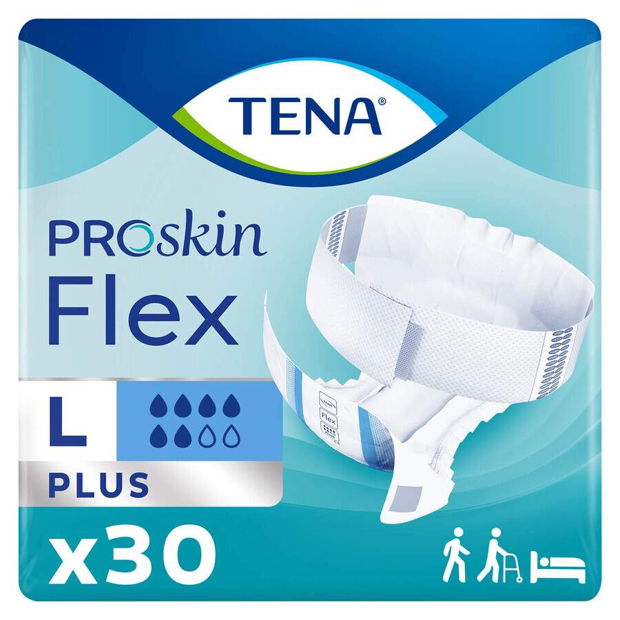 Tena Flex ProSkin, pantalones pañales, talla L, 83-120 cm, Plus, 30 piezas