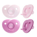 Avent Soothie, sucette, silicone, orthodontique, fille, SCF099/22, 0-6 mois, 2 pièces