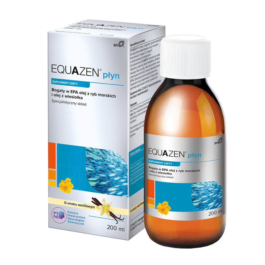 Equazen Liquid, Vanille-Geschmack, 200 ml